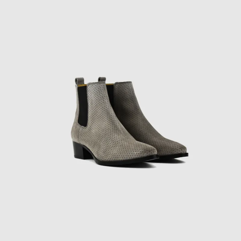Chelseaboot JANA taupe perfo